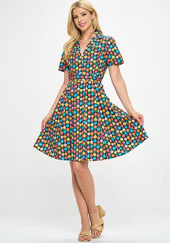 Icing On The Cake Dress in Multi Black