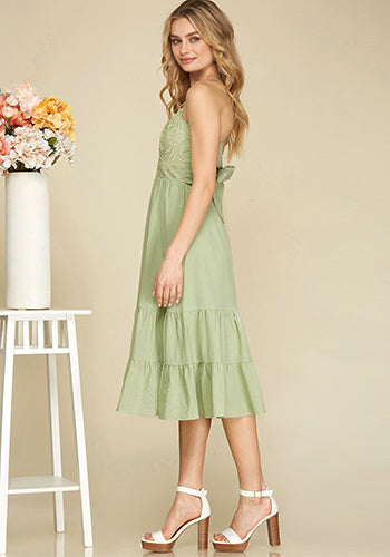 Breath Of Fresh Air Dress in Sage