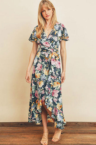 Ciao Bella Dress in Midnight Floral