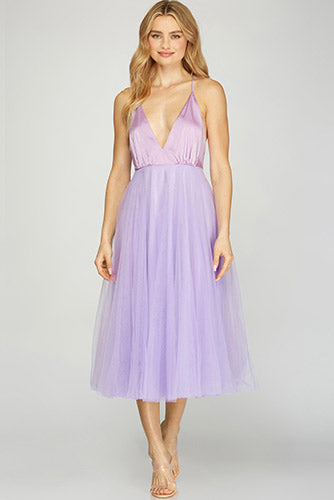 Dolly Up Tulle Dress in Lilac