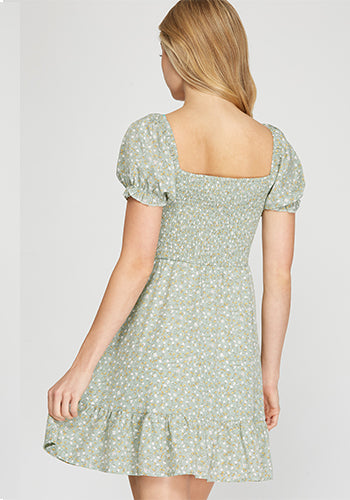 Cottage Fair Dress in Sage