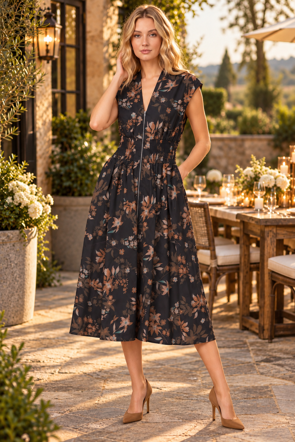 PRE-ORDER: Memory Lane Dress Sepia