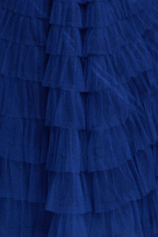 Grace Tulle Dress in Vibrant Blue