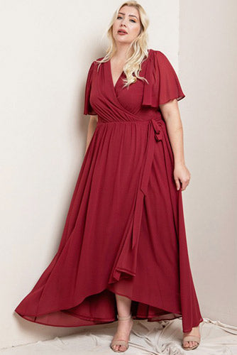 Amanda Dress in Red - Plus