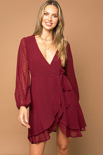 Gift Wrap Idea Dress in Wine