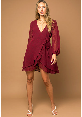 Gift Wrap Idea Dress in Wine