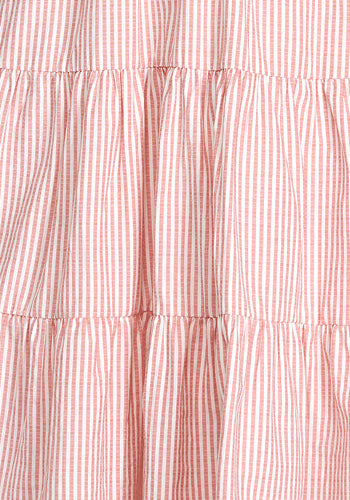 Honeymooner Striped Midi Dress in Pink