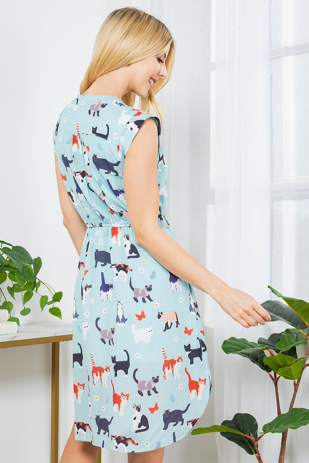 French Cafe Dress in Cats