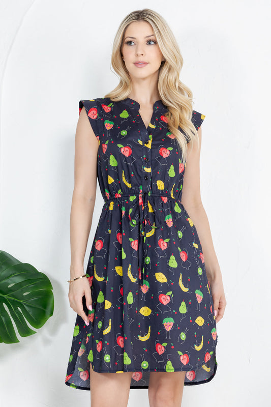 PRE-ORDER: French Cafe Dress in Fruit