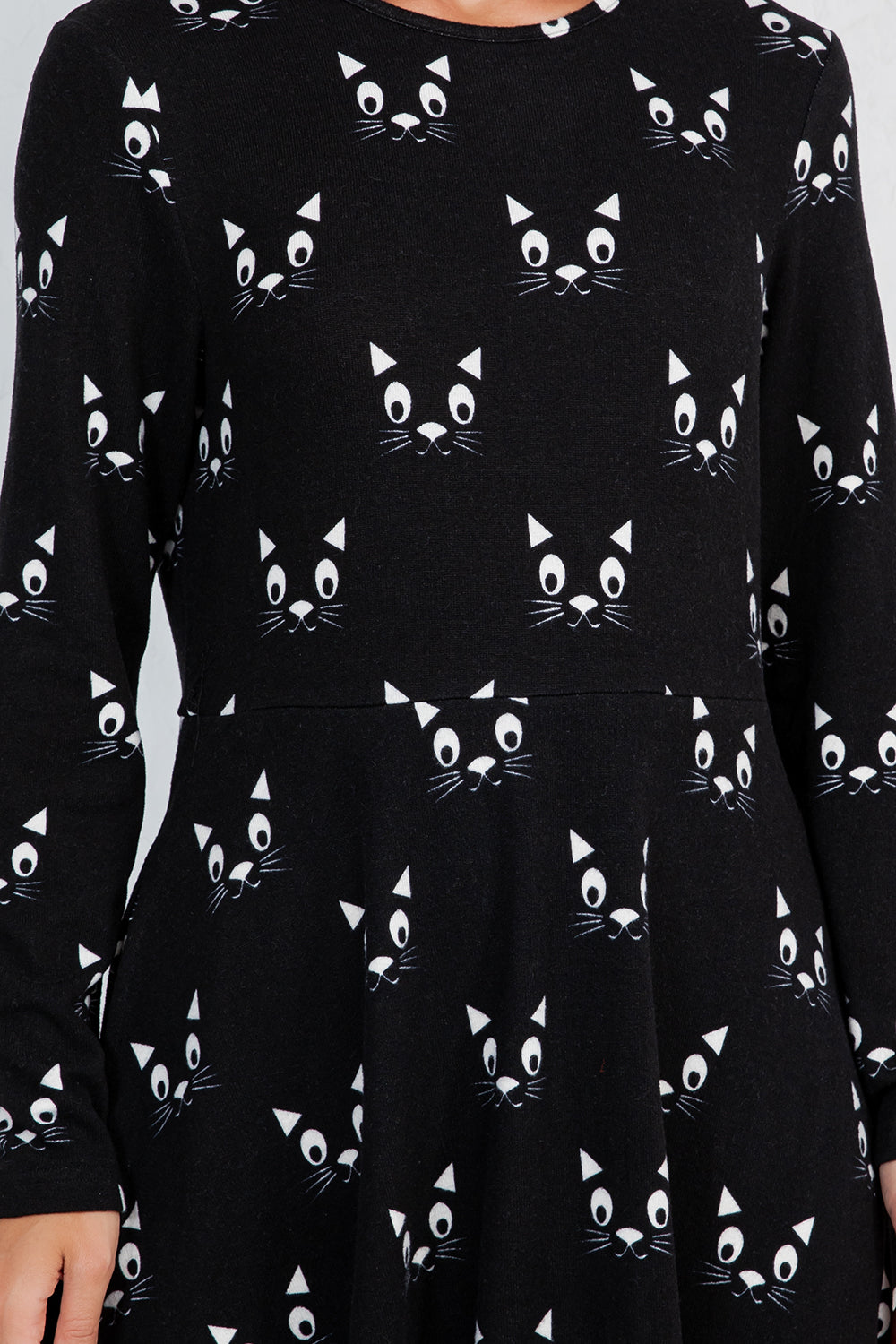 PRE-ORDER: Black Cats Sweater Dress