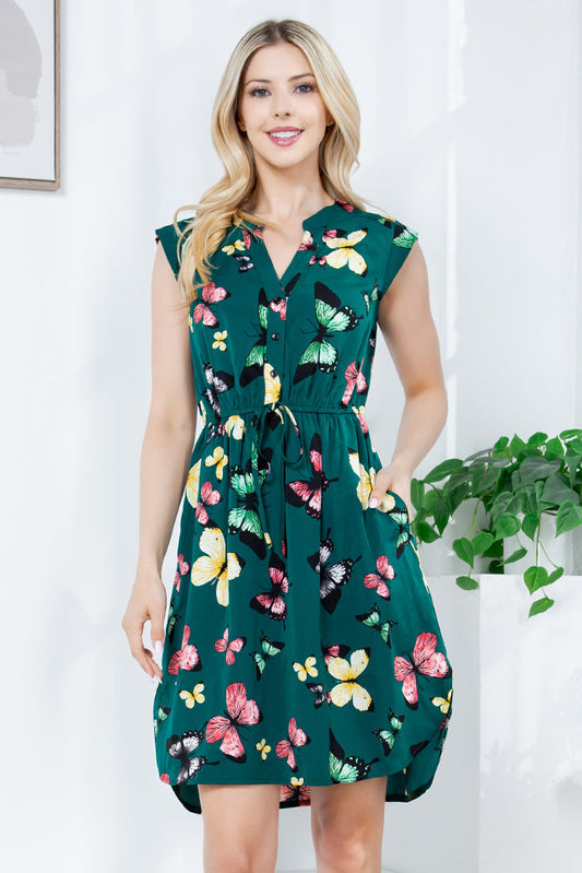 PRE-ORDER: French Cafe Dress in Butterfly