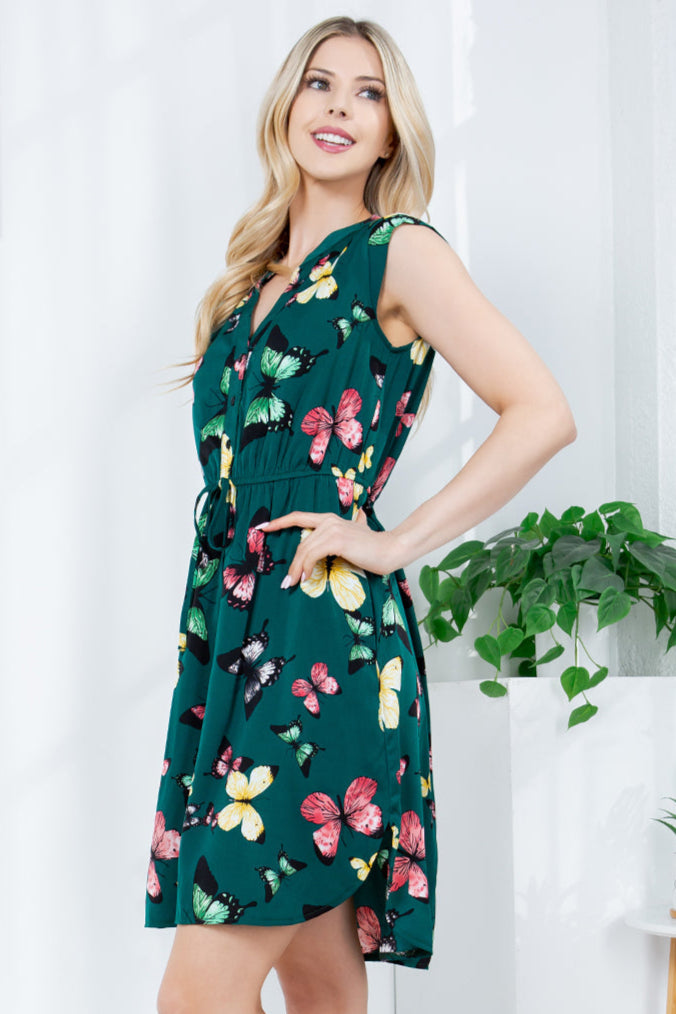 PRE-ORDER: French Cafe Dress in Butterfly