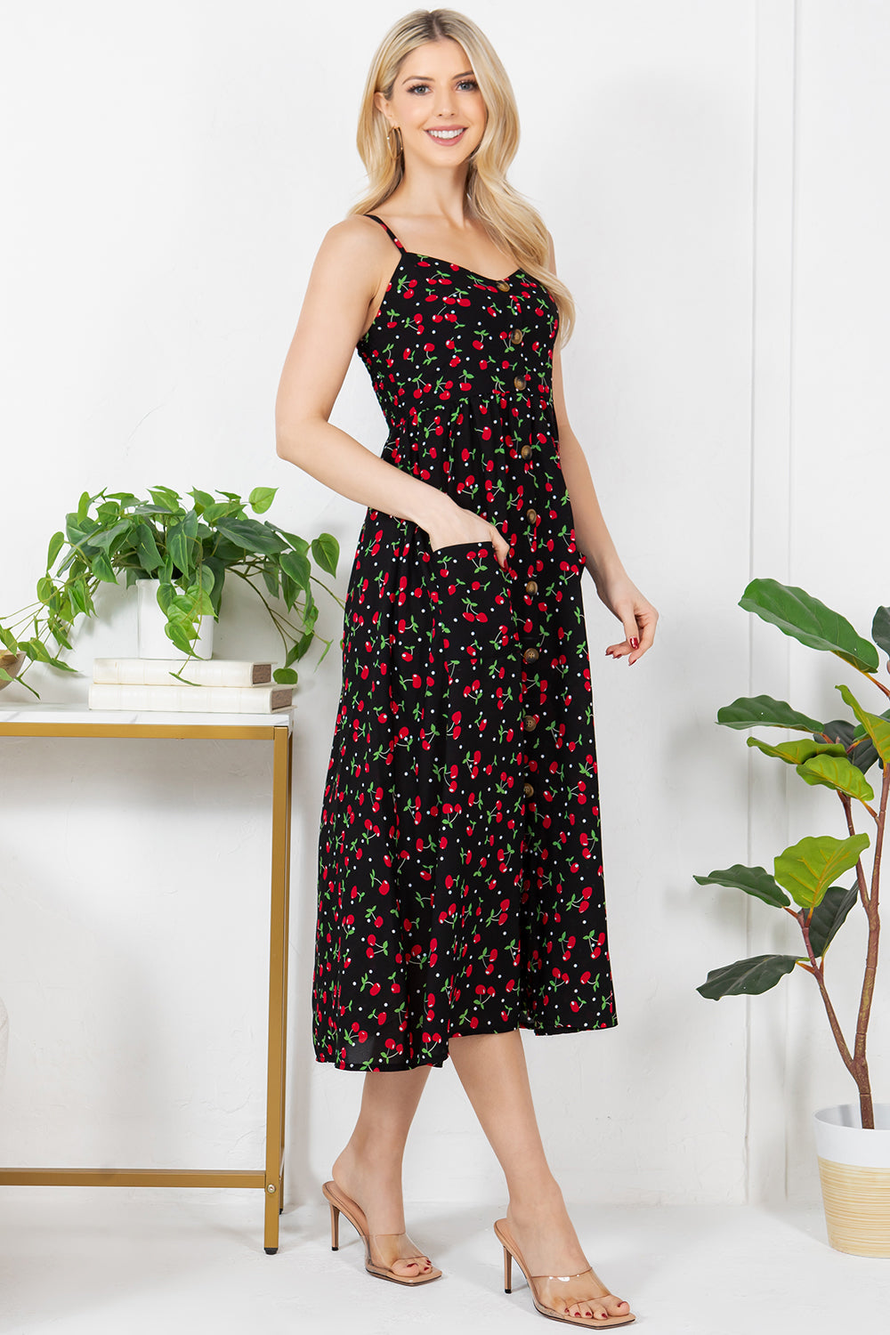Out Of Town Dress Cherry