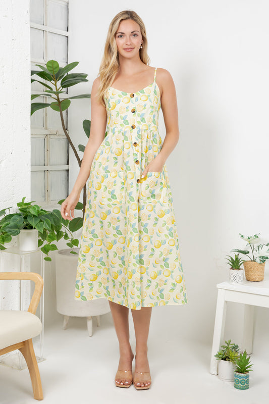 Out Of Town Dress Lemon