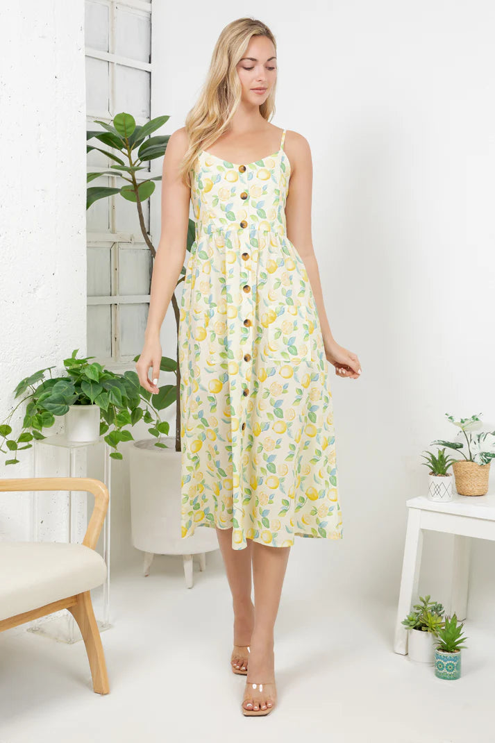 Out Of Town Dress Lemon