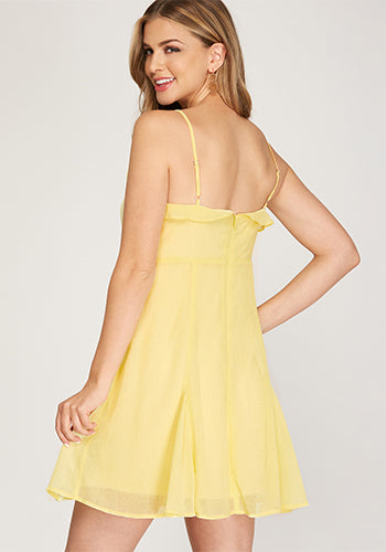 Lemon Twist Dress in Yellow