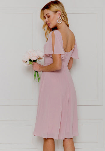 Macy Dress in Mauve Pink