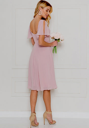 Macy Dress in Mauve Pink