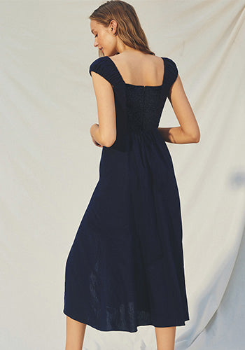 Sunset Gazer Midi Dress in Navy