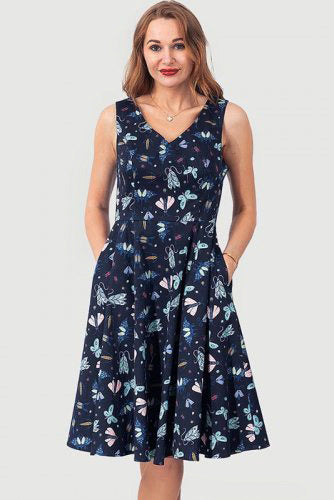 Walking on Sunshine Dress Midnight Butterfly