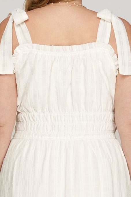 Works Like a Charm Dress Ivory- PLUS