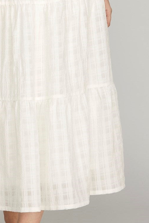 Works Like a Charm Dress Ivory- PLUS
