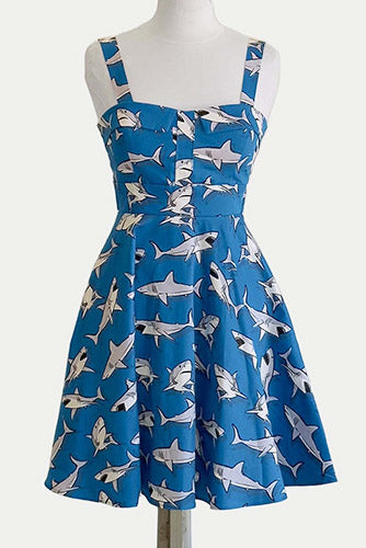 Summer Sweetheart Dress in Shark