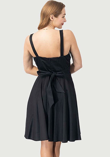 Summer Sweetheart Dress in Solid Black