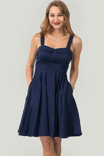 Summer Sweetheart Dress in Navy