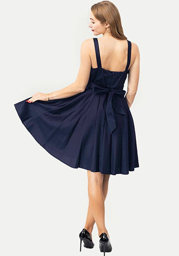 Summer Sweetheart Dress in Navy