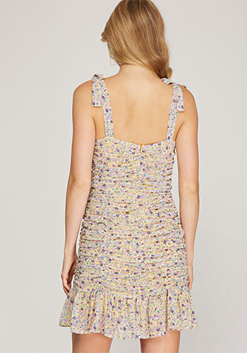 Spring Buds Dress in Yellow