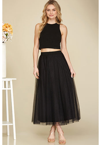 What A Tease Tulle Skirt in Black