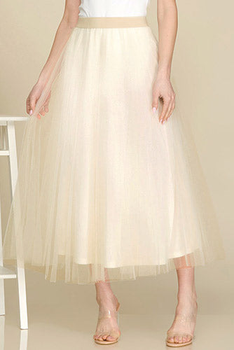 What A Tease Tulle Skirt in Cream