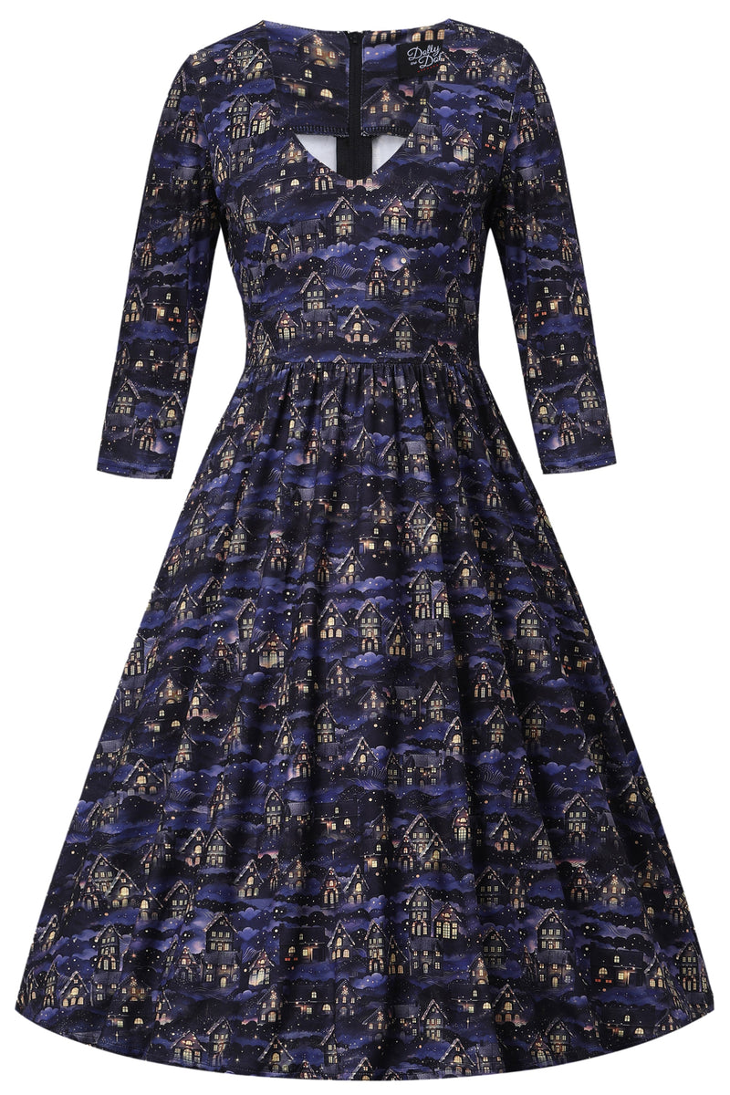 PRE-ORDER: Billie Dress in Snowy Village