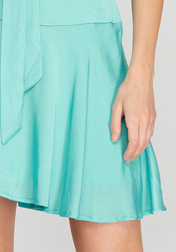 Sugar Craving Dress Aqua Satin