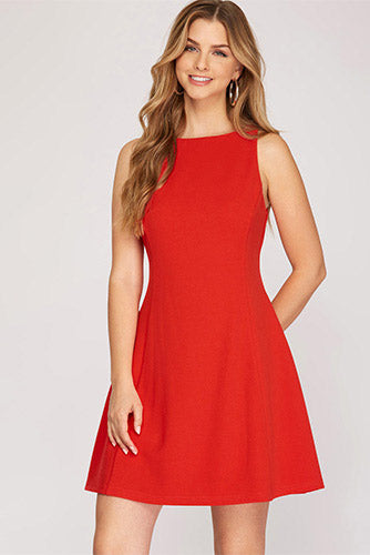 Simple Plan Dress in Red