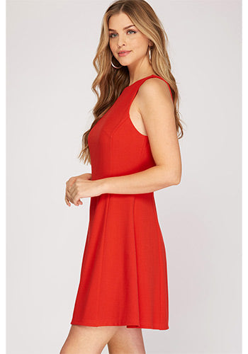 Simple Plan Dress in Red