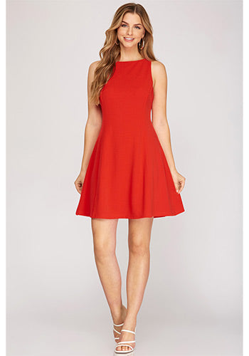 Simple Plan Dress in Red