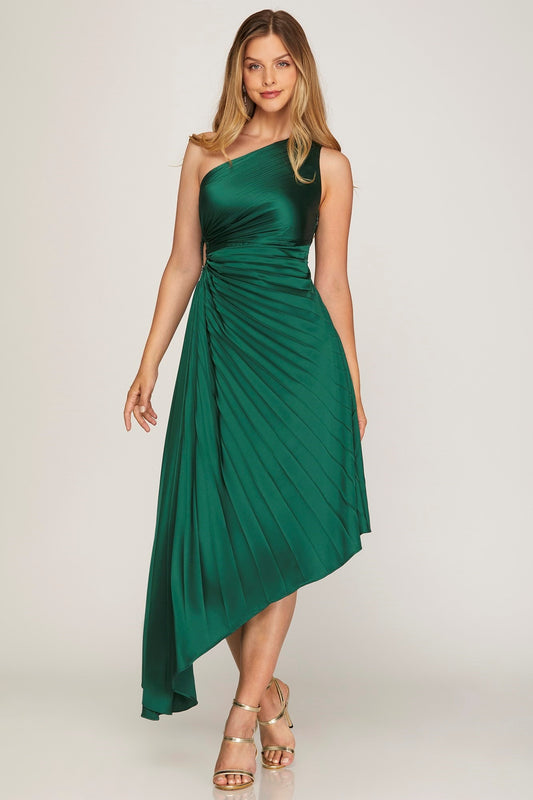PRE-ORDER: Glass of Bubbly Dress in Green