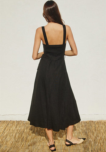 Garden Symphony Dress in Black