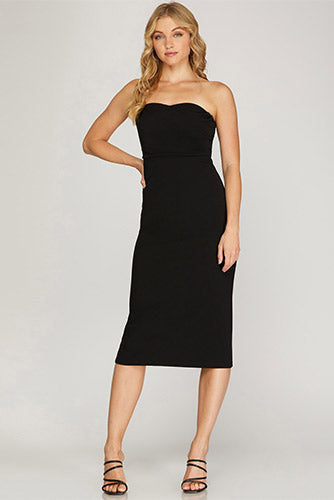 Star Power Midi Dress in Black