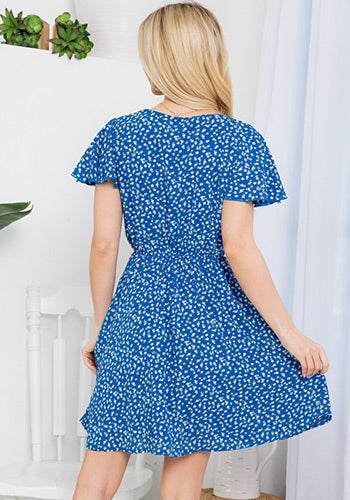 Wildflower At Heart Dress in Blue