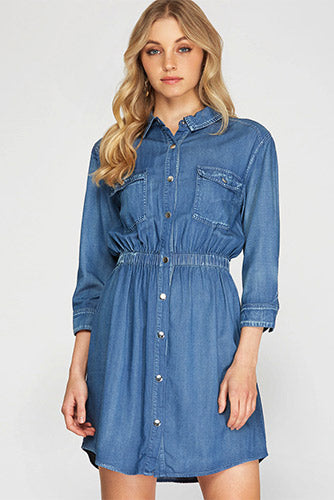 Something Blue Chambray Dress