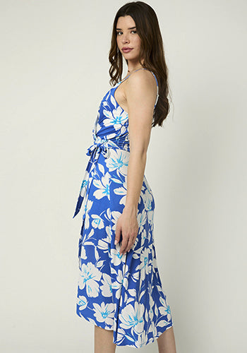 Garden View Dress in Blue/White - PLUS