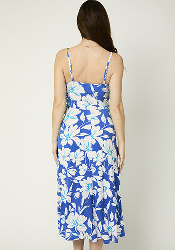 Garden View Dress in Blue/White - PLUS