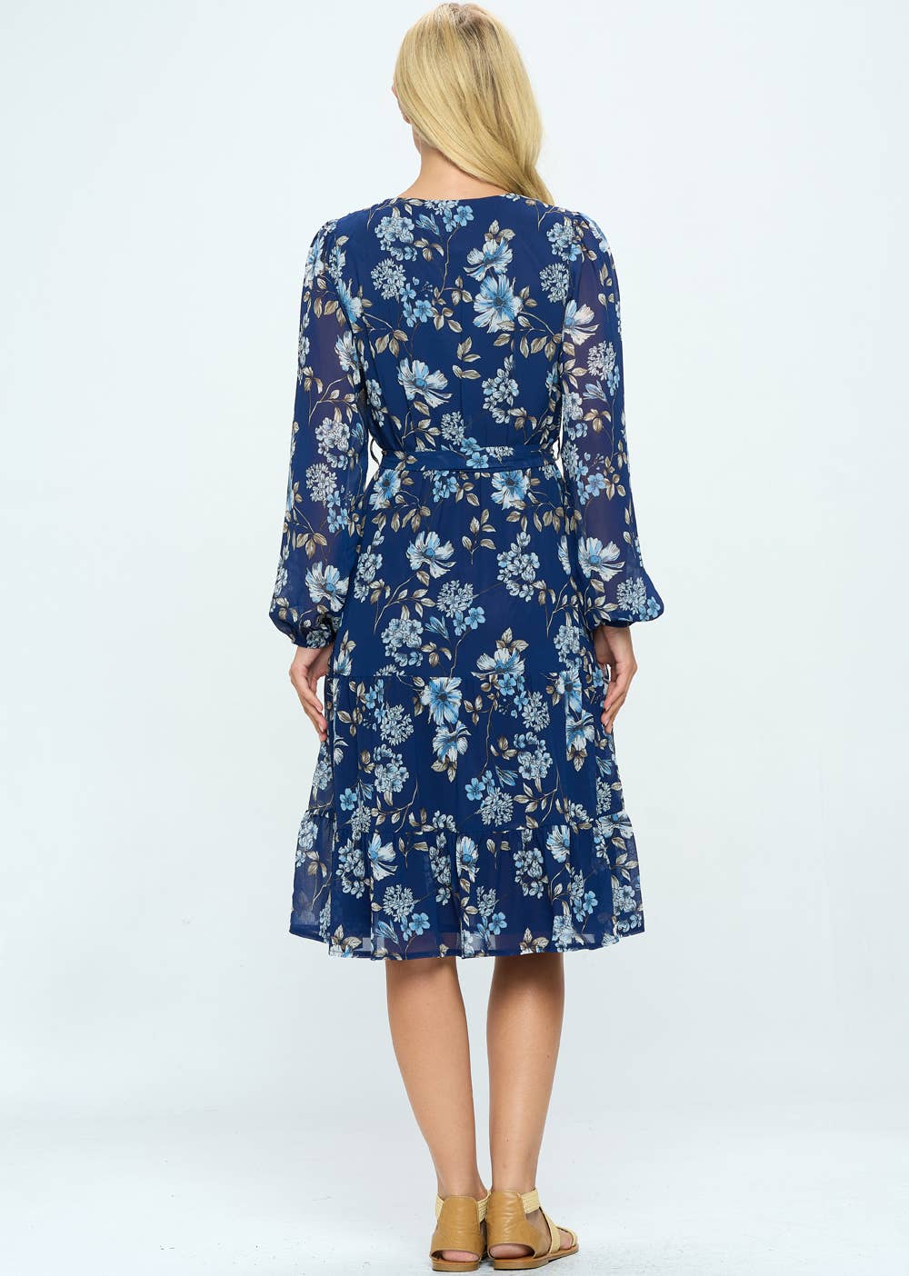 PRE-ORDER: Tea Date Dress in Navy Wild Flowers