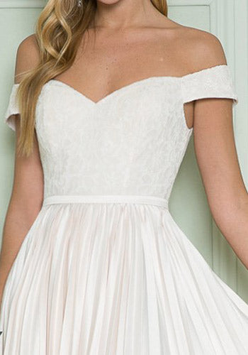 Charlotte Off Shoulder Dress in Cream