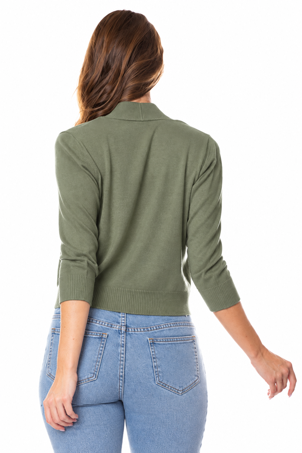 Short Cardigan in Sage