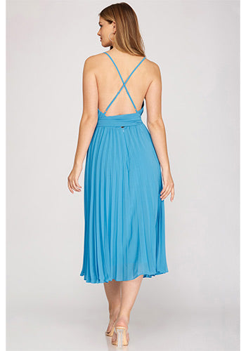 Love Language Midi Dress in Blue