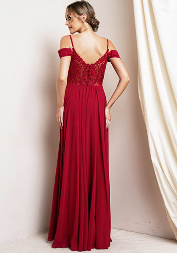 Estelle Dress in Cranberry Red